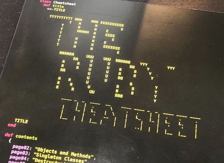 Picture of the Ruby Cheatsheet cover
